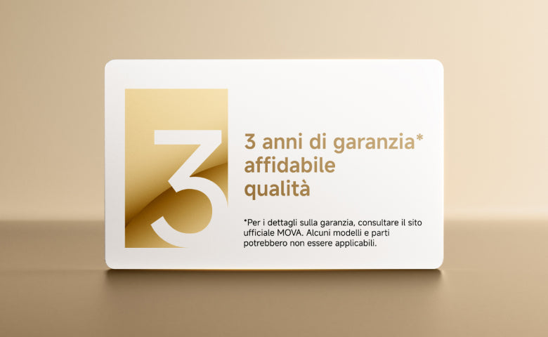 mova garanzia di 3 anni qualità affidabile