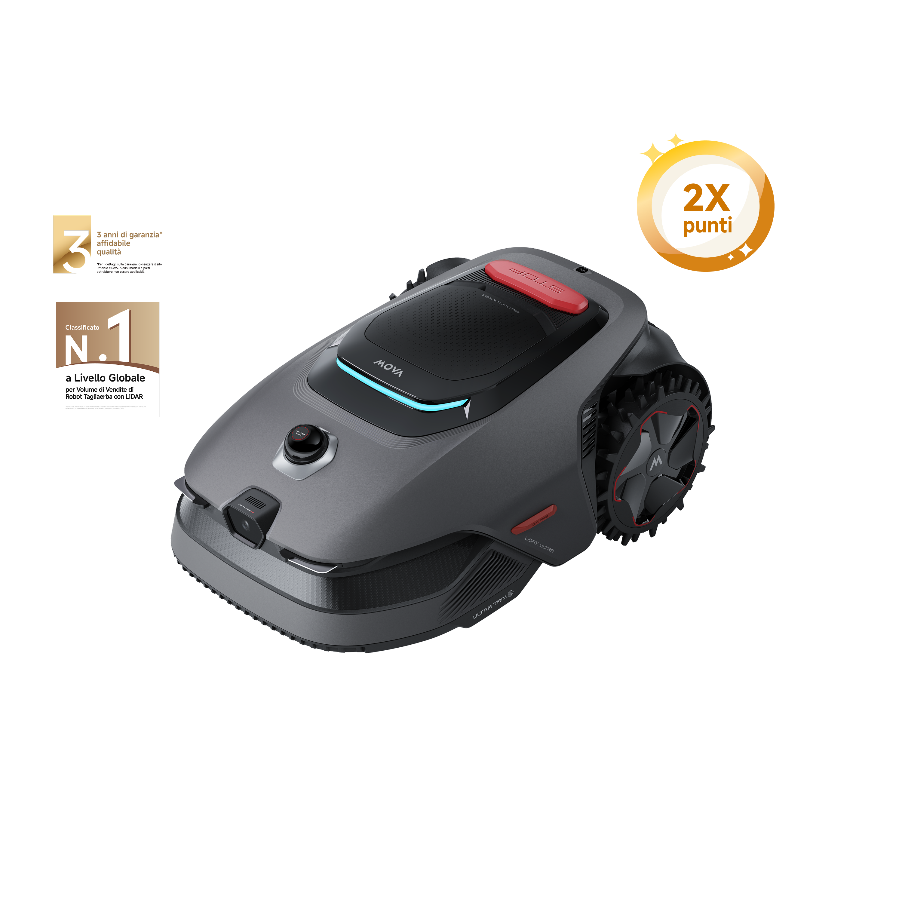MOVA LiDAX Ultra Series Robot tagliaerba