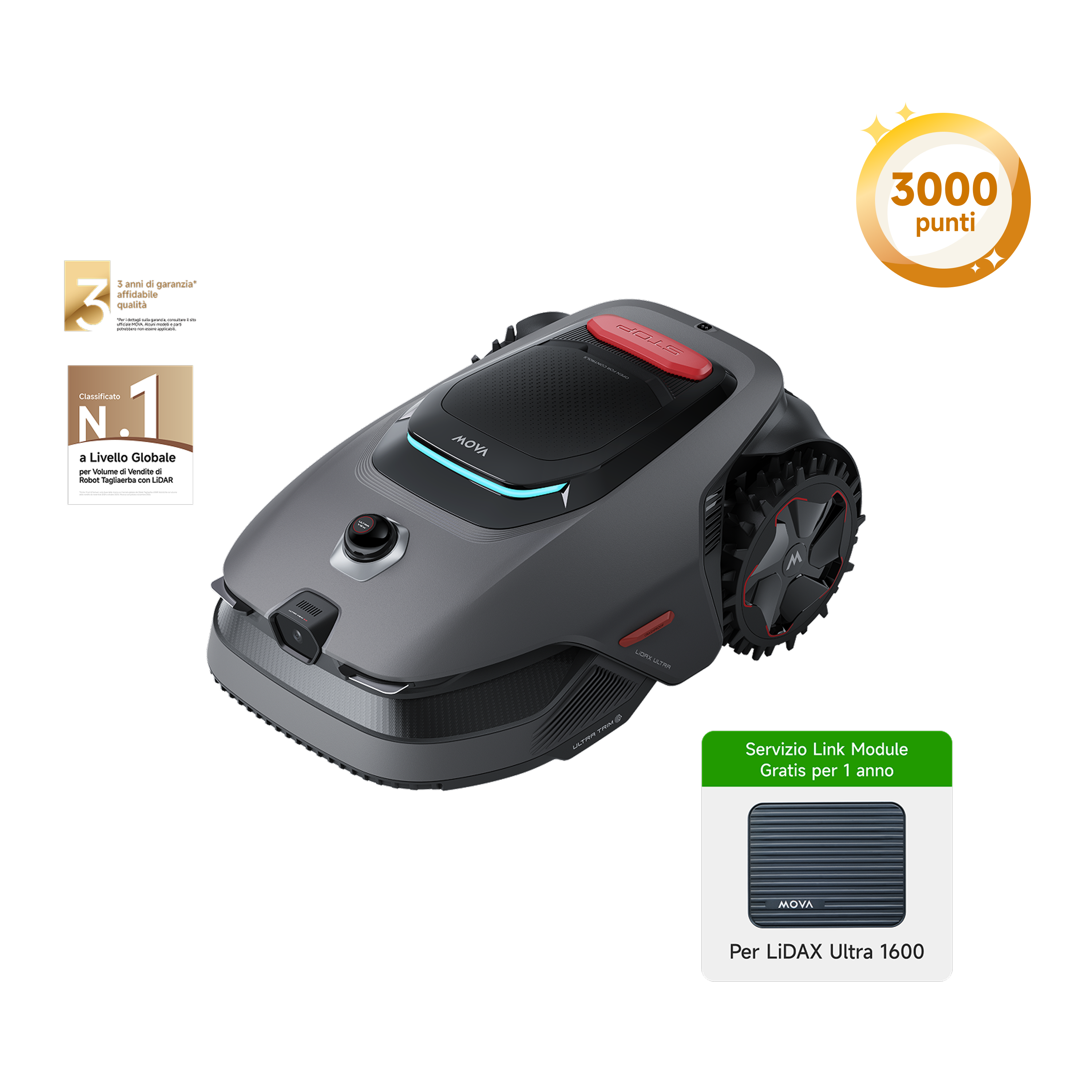 MOVA LiDAX Ultra Series Robot tagliaerba