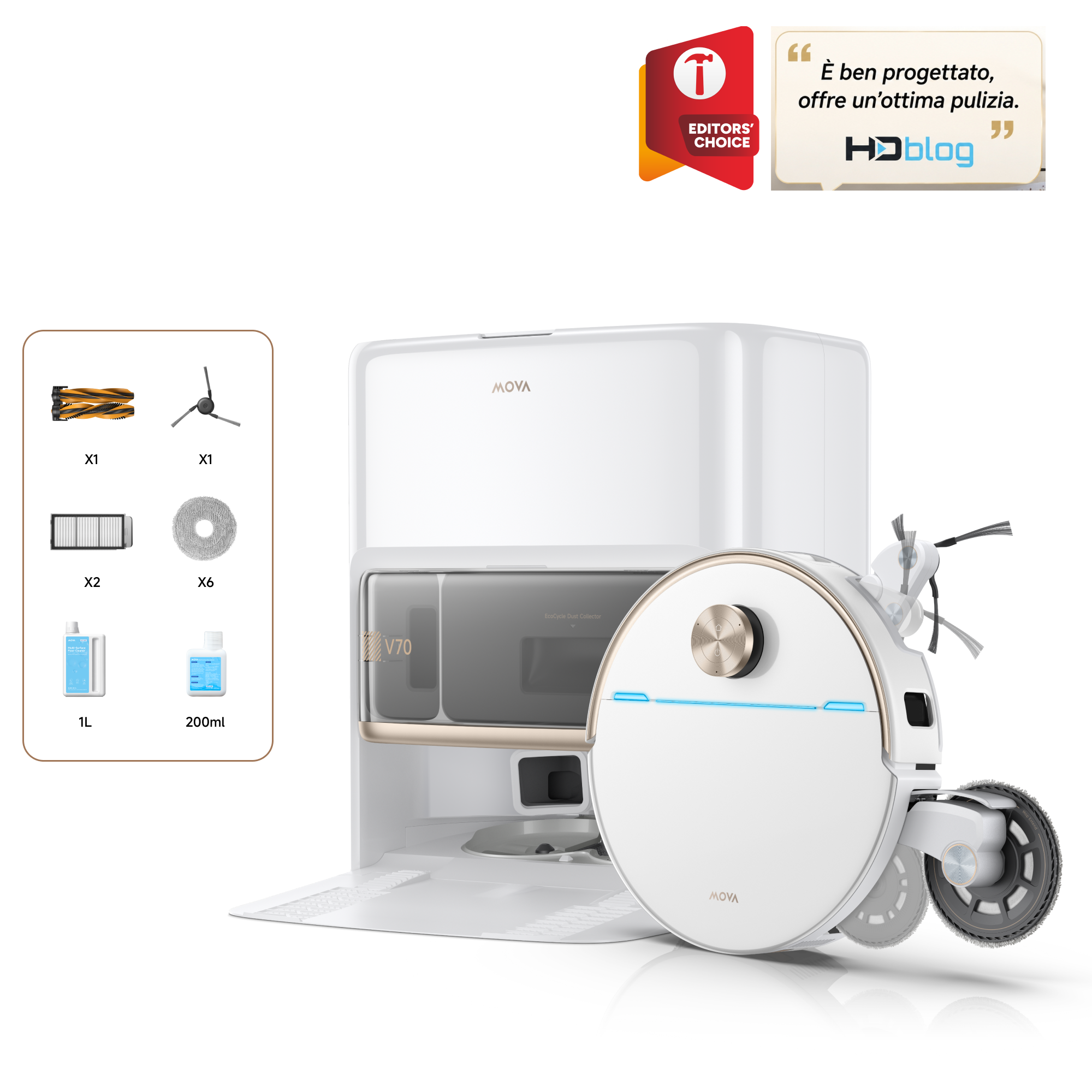 Robot aspirapolvere MOVA V70 Ultra Complete X