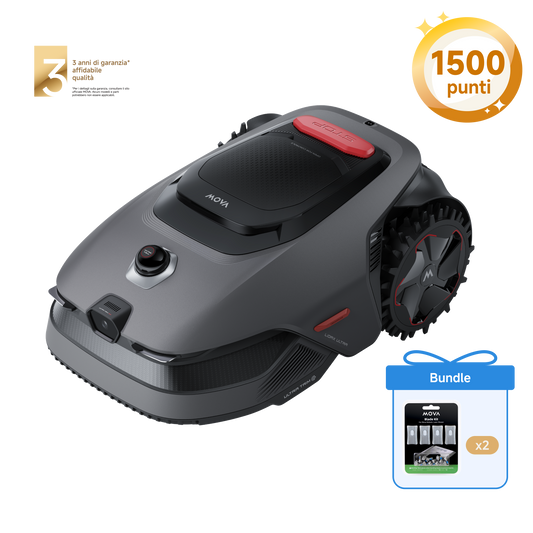 MOVA LiDAX Ultra 800 Robot tagliaerba + 2 set di 12 lame ciascuno