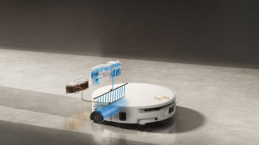 robot aspirapolvere con stazione svuotamento