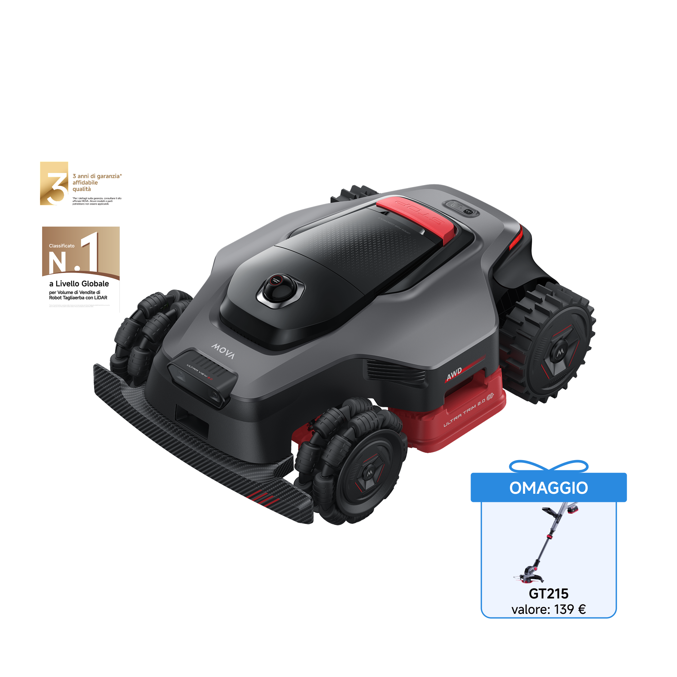  MOVA Serie LiDAX Ultra AWD Robot tagliaerba