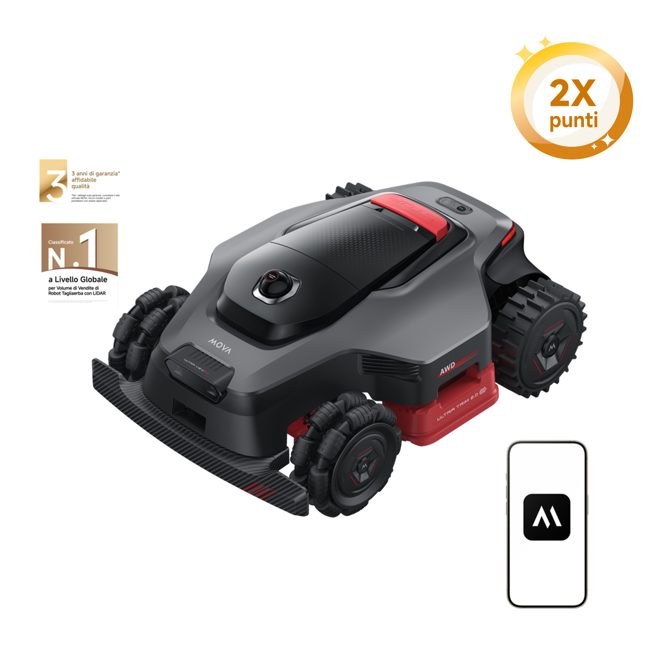 MOVA Serie LiDAX Ultra AWD Robot tagliaerba