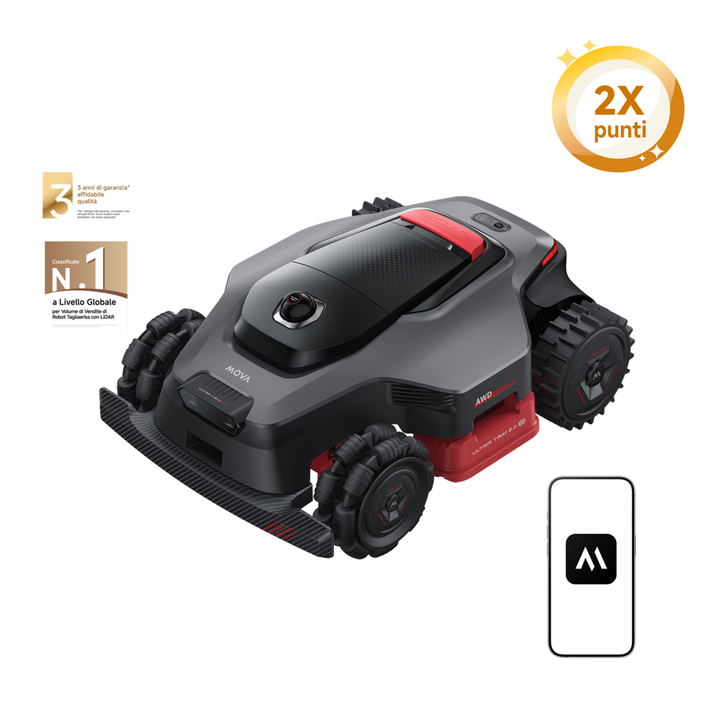MOVA Serie LiDAX Ultra AWD Robot tagliaerba