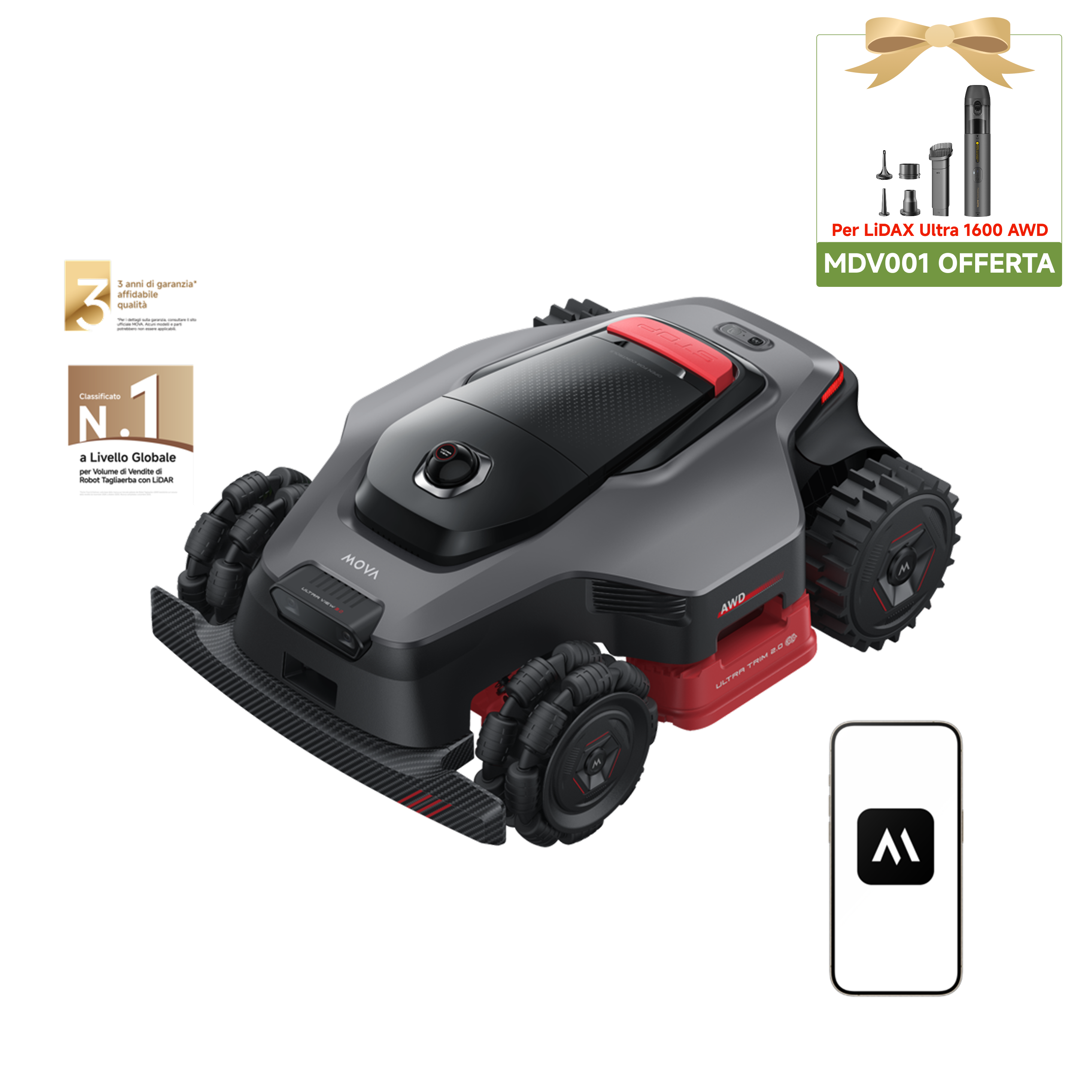 MOVA Serie LiDAX Ultra AWD Robot tagliaerba