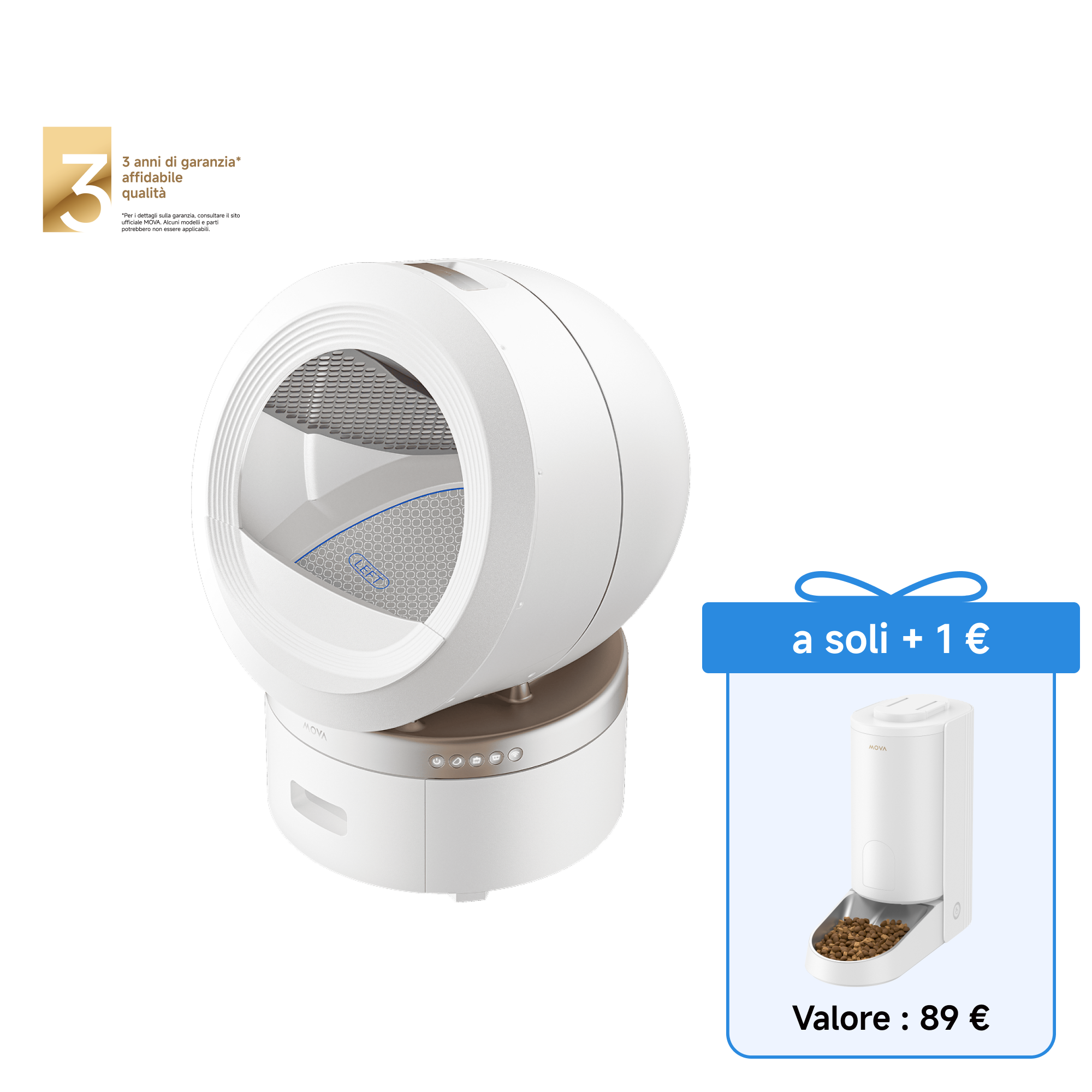 Lettiera per gatti intelligente MOVA MeowgicPod LR10 Prime