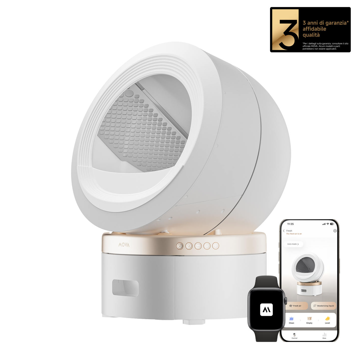 Lettiera per gatti intelligente MOVA MeowgicPod LR10 Prime