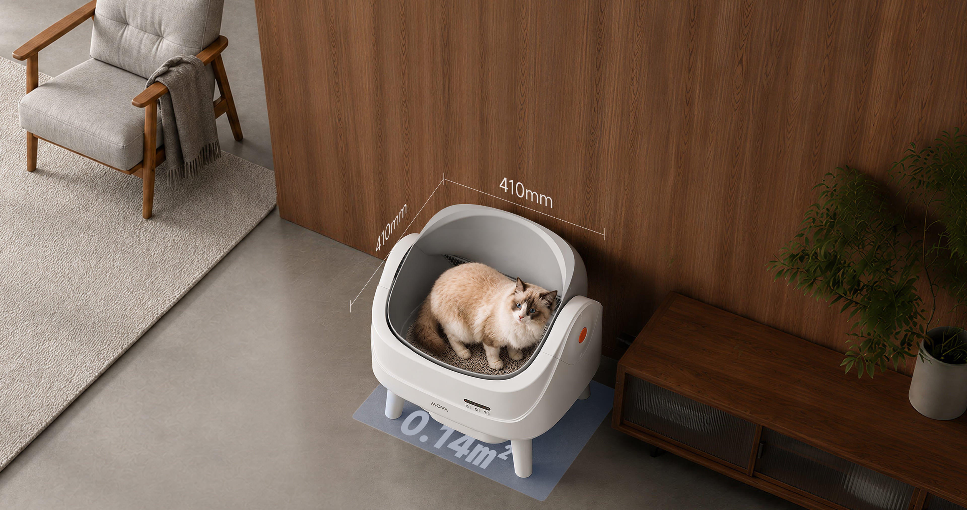 MOVA LB10 Air lettiera autopulente Progettato per gli istinti naturali del tuo gatto