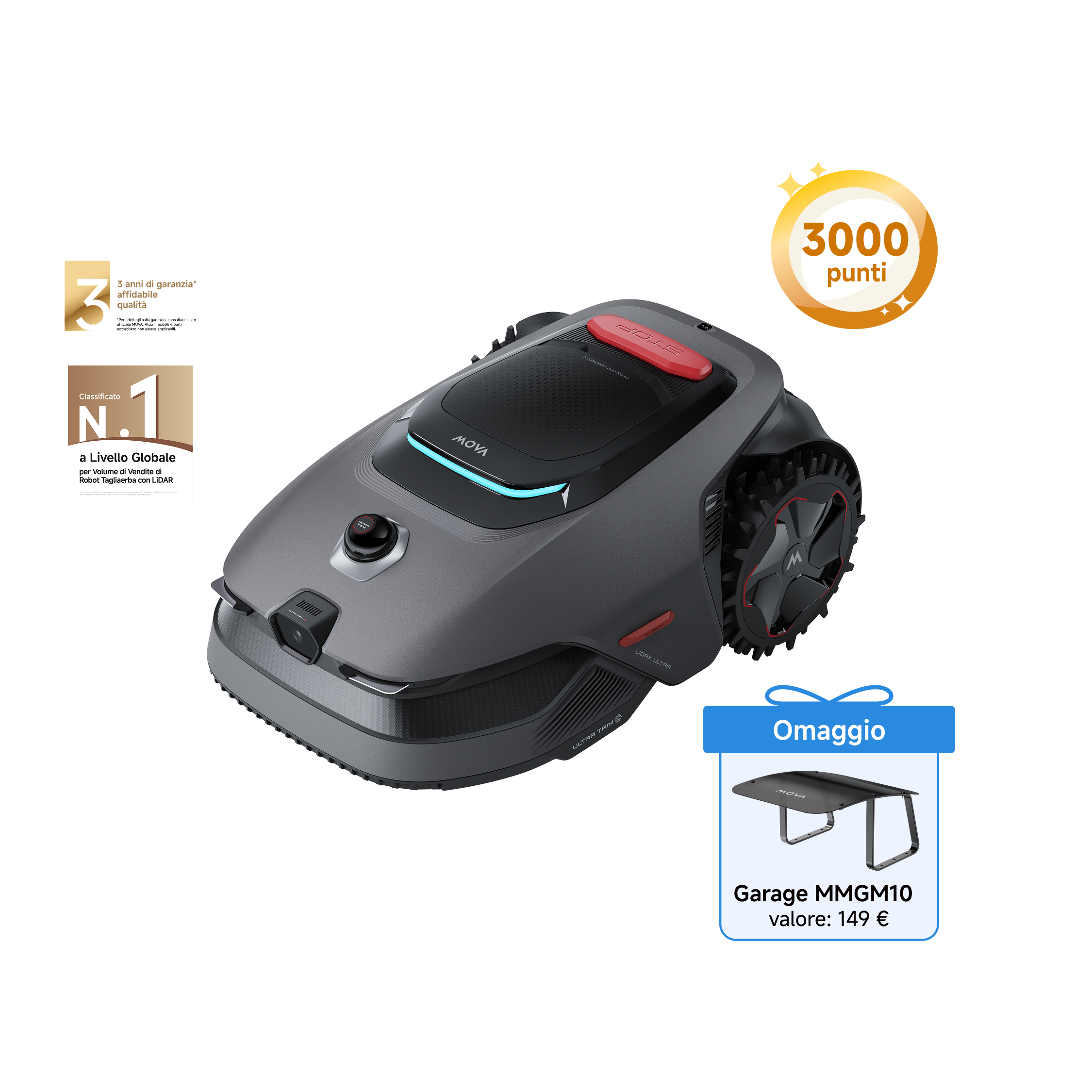 MOVA LiDAX Ultra Series Robot tagliaerba