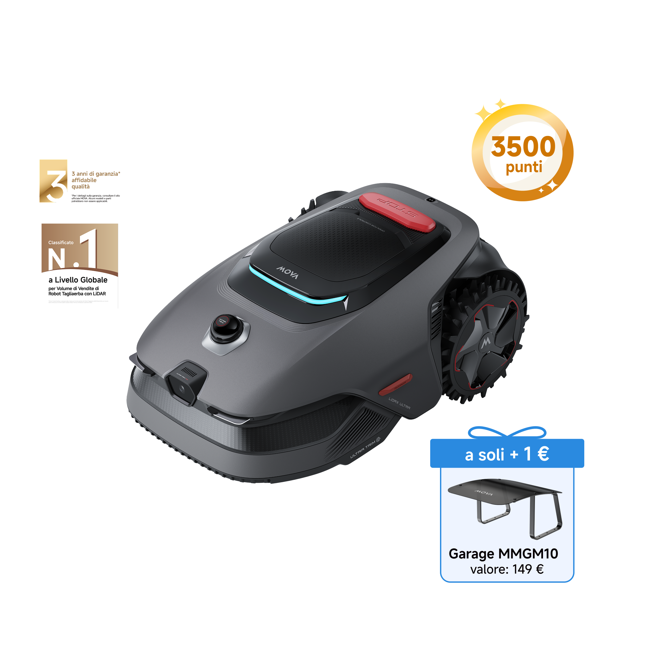 MOVA LiDAX Ultra Series Robot tagliaerba