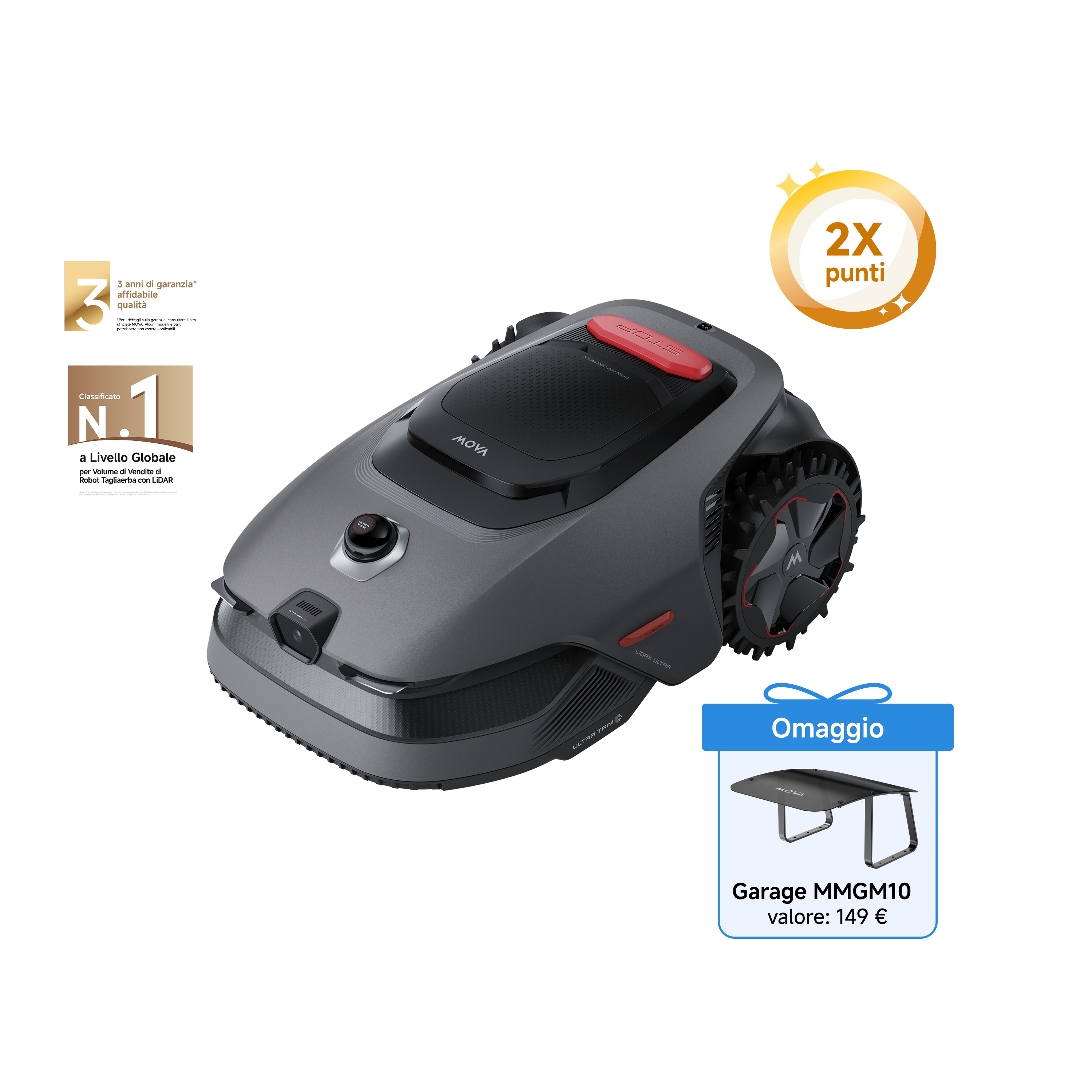 MOVA LiDAX Ultra Series Robot tagliaerba