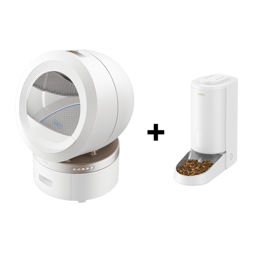 Lettiera per gatti intelligente MOVA MeowgicPod LR10 Prime + PF10 Pro