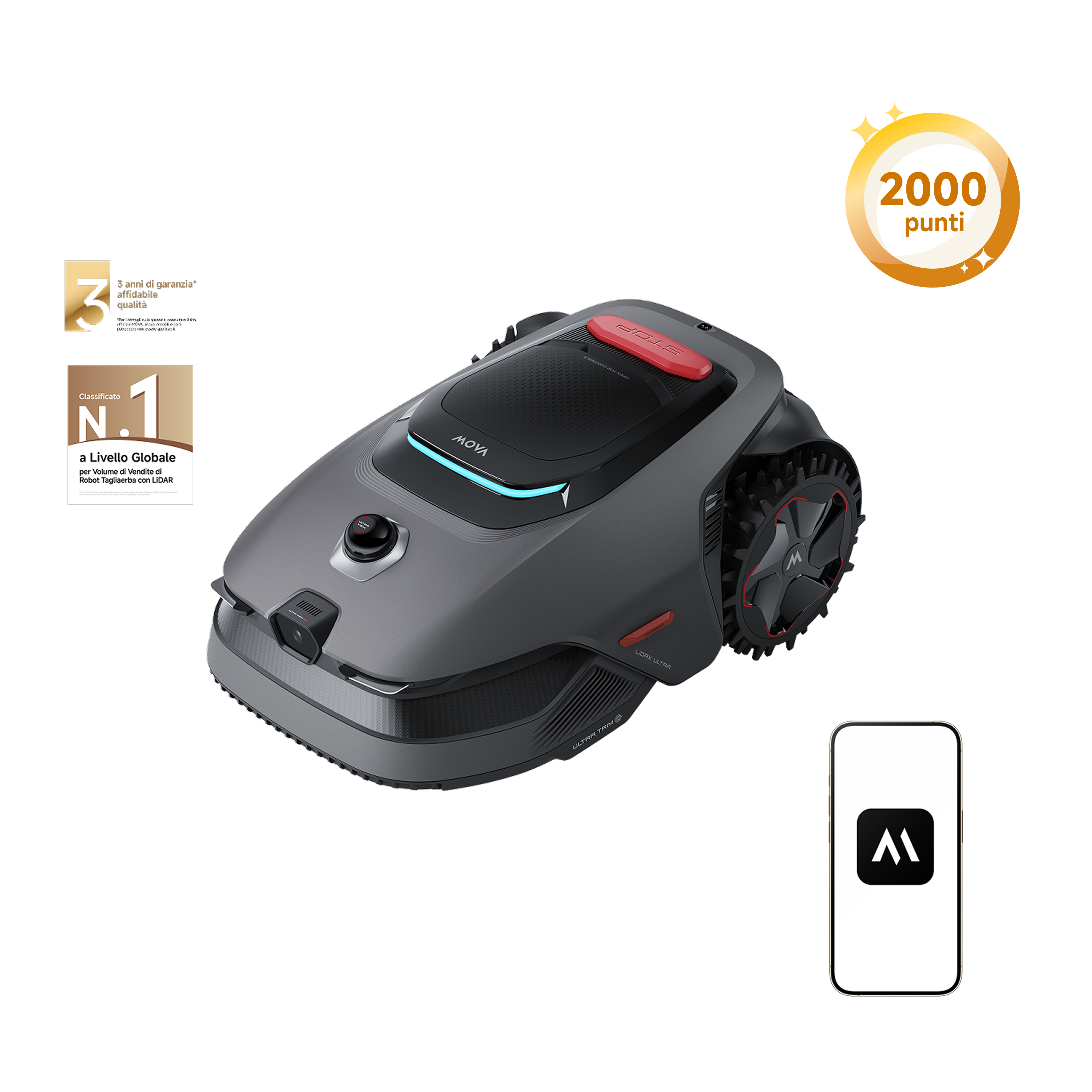 MOVA LiDAX Ultra Series Robot tagliaerba