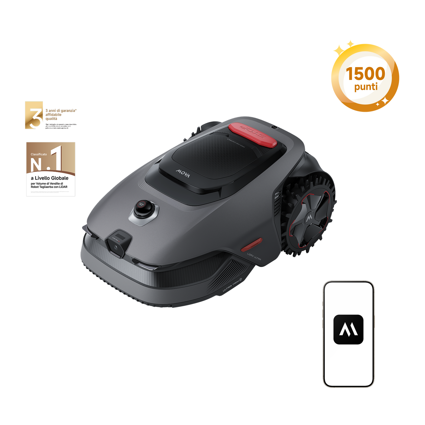 MOVA LiDAX Ultra Series Robot tagliaerba