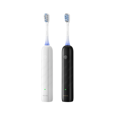mova fresh spazzolino elettrico bianco e nero