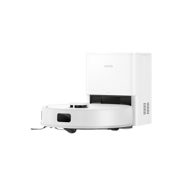 mova e20 plus robot aspirapolvere bianco con stazione