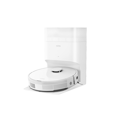 mova s10 plus robot aspirapolvere bianco con stazione