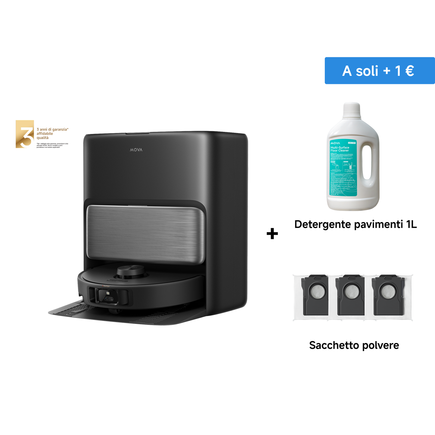 Robot aspirapolvere MOVA P70 Pro Ultra Nero