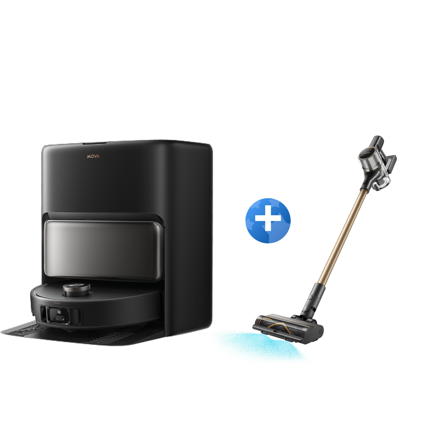 MOVA V50 Ultra Complete Robot aspirapolvere Nero + S5 Sense