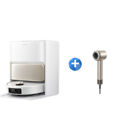 MOVA V50 Ultra Complete Robot aspirapolvere + Shine 10 Asciugacapelli Oro