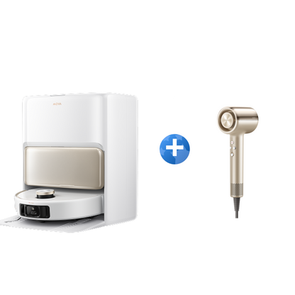 MOVA V50 Ultra Complete Robot aspirapolvere + Shine 20 Asciugacapelli Oro