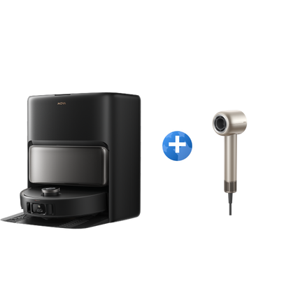 MOVA V50 Ultra Complete Robot aspirapolvere Nero + Shine 10 Asciugacapelli Oro