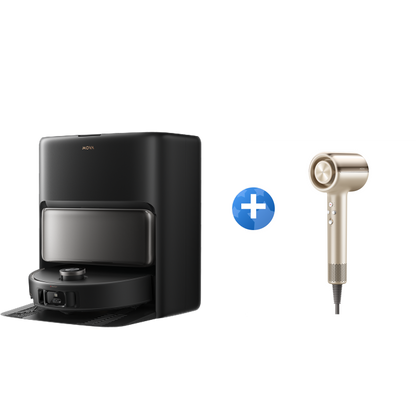 MOVA V50 Ultra Complete Robot aspirapolvere Nero + Shine 20 Asciugacapelli Oro