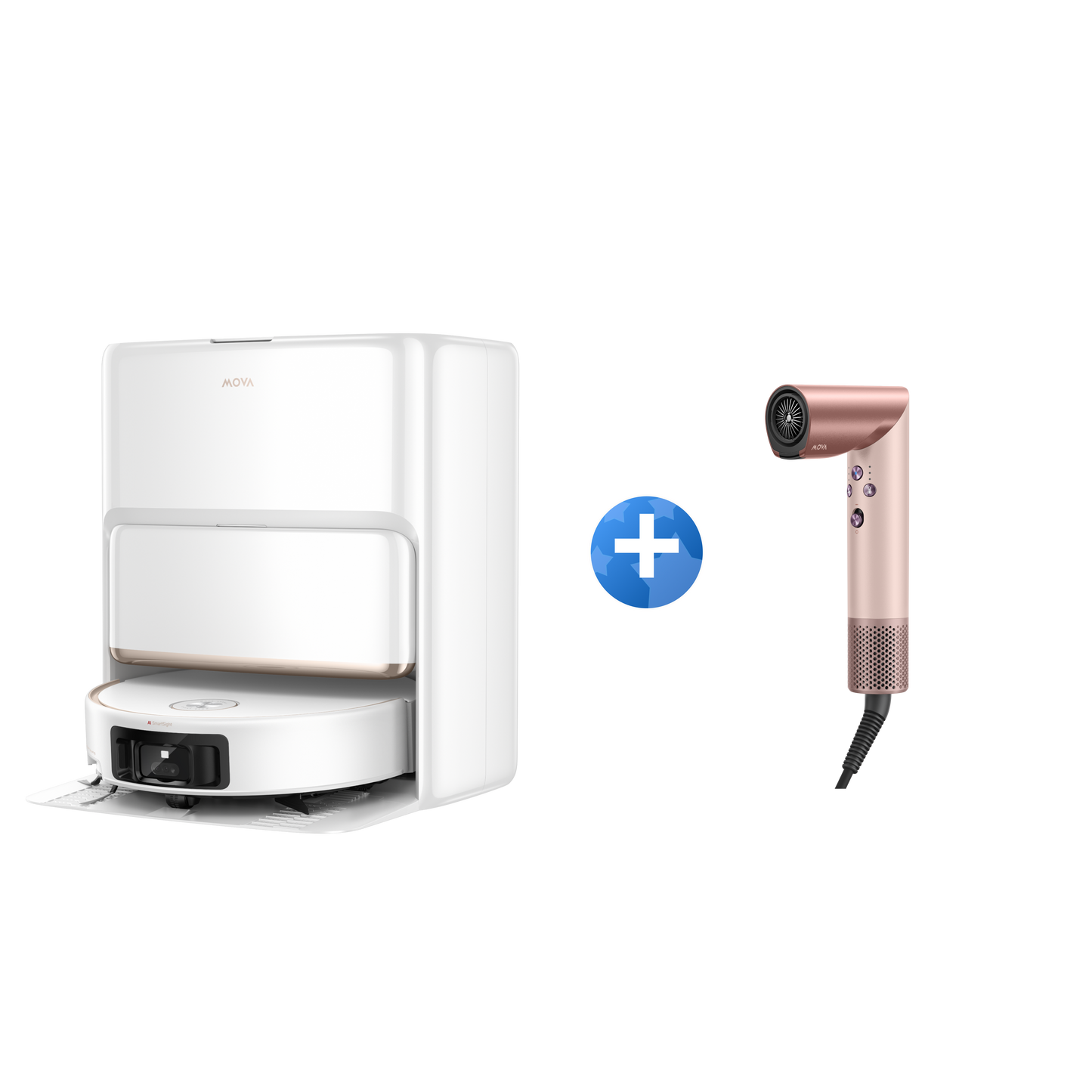 MOVA Z60 Ultra Roller Complete Robot aspirapolvere + Master 10 Asciugacapelli