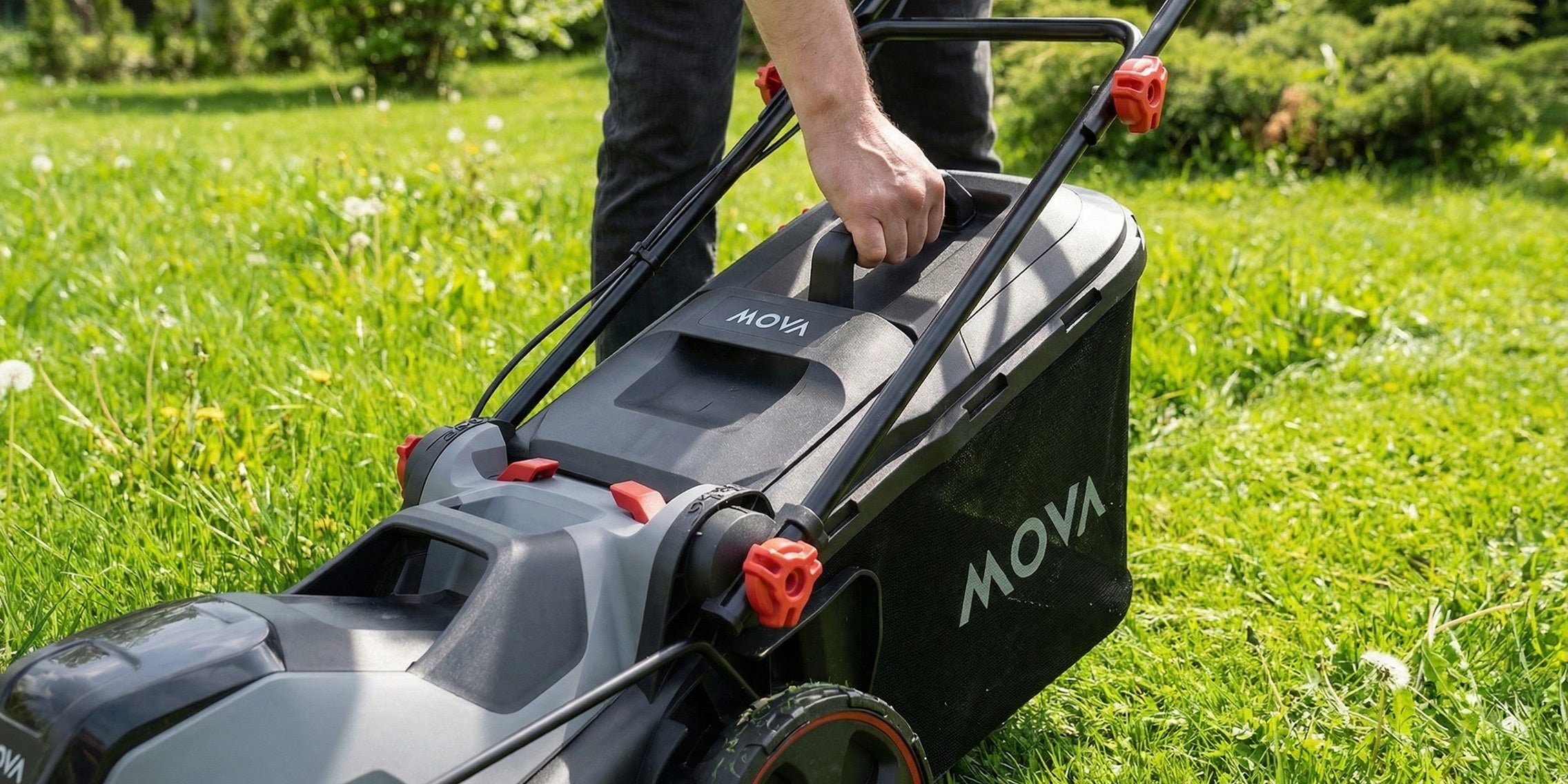 MOVA Tosaerba brushless 38 cm 40 V Sistema di raccolta erba gestibile con una sola mano