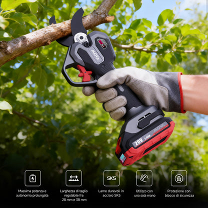 MOVA Forbici da potatura brushless 38 mm cm 20 V