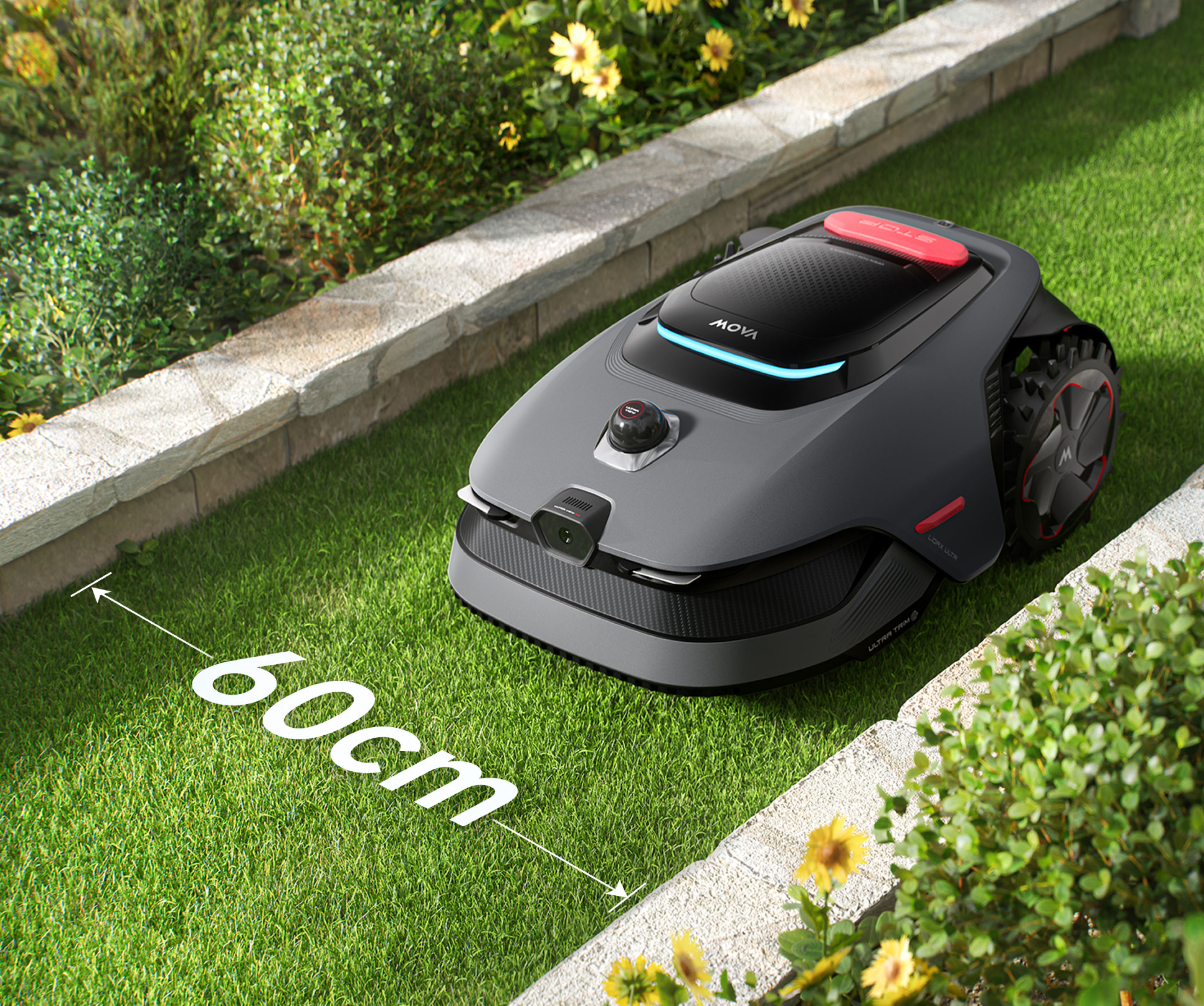 MOVA LiDAX Ultra Series Robot tagliaerba Attraversamento fluido di passaggi stretti