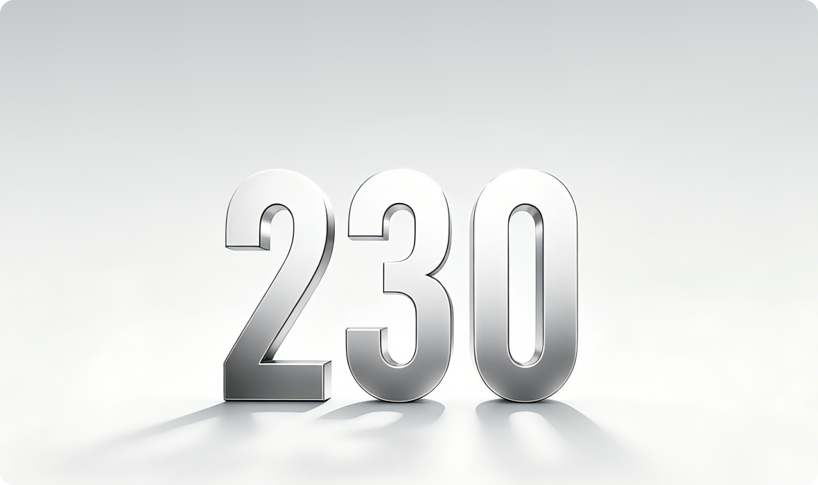 230 giri/min* - Alta velocità di ben