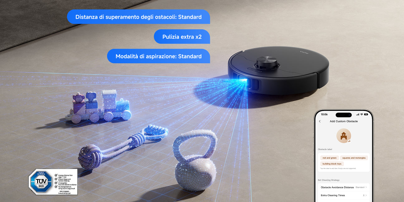 Evitamento degli ostacoli e controllo tramite app - 