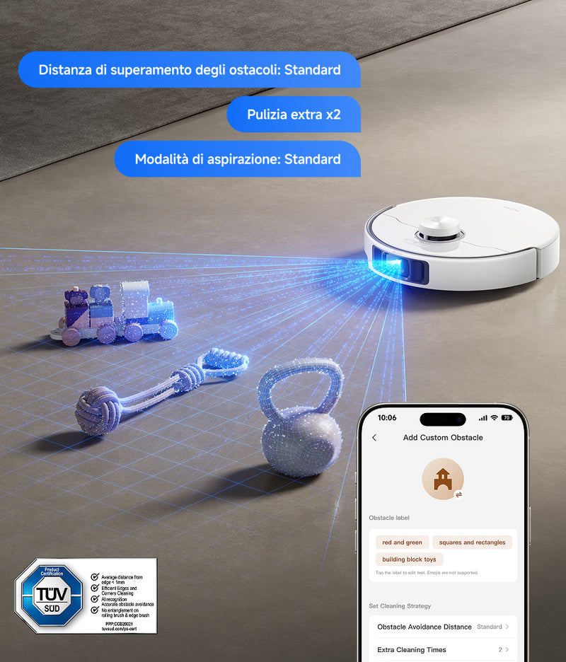 Evitamento degli ostacoli e controllo tramite app - 