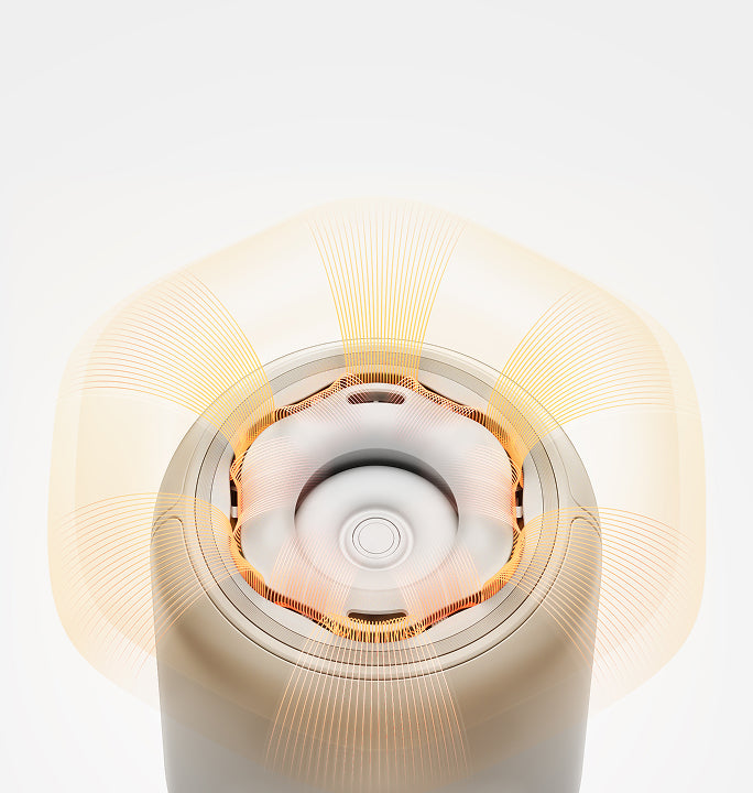 mova shine 20 flusso d'aria uniforme e calore costante