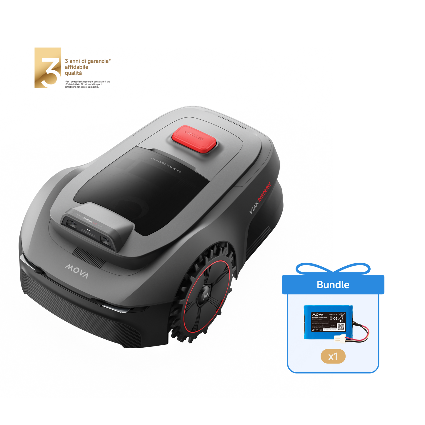 MOVA ViAX 250 Robot tagliaerba + Batteria Litio 18V 5.0Ah 90Wh