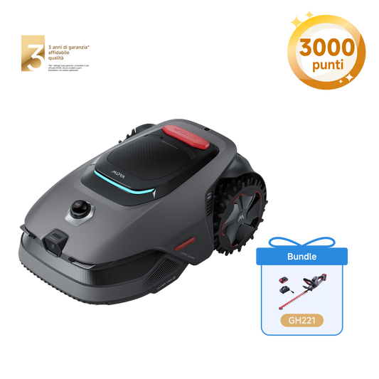 MOVA LiDAX Ultra 1600 Robot tagliaerba + MOVA GH221 Tagliasiepi cordless 55 cm 20 V