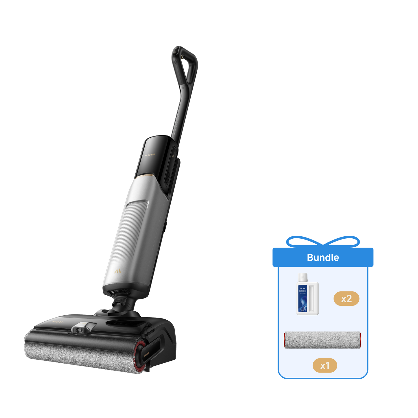 MOVA X4 Pro Aspirapolvere Lavapavimenti + Spazzola rotolante + Detergente da 500 ml*2