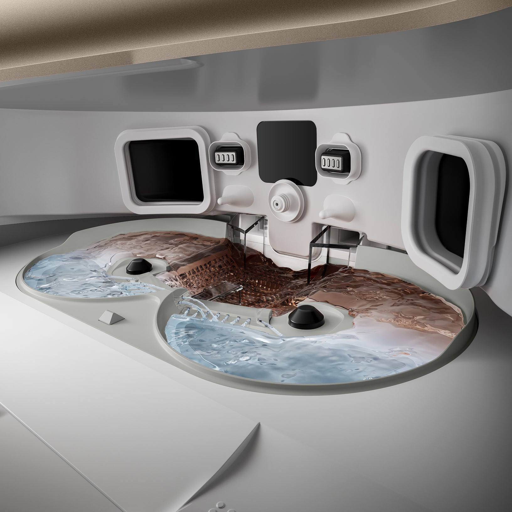 Design dell'asse di lavaggio JetSpray Dryboard™ 2.0
