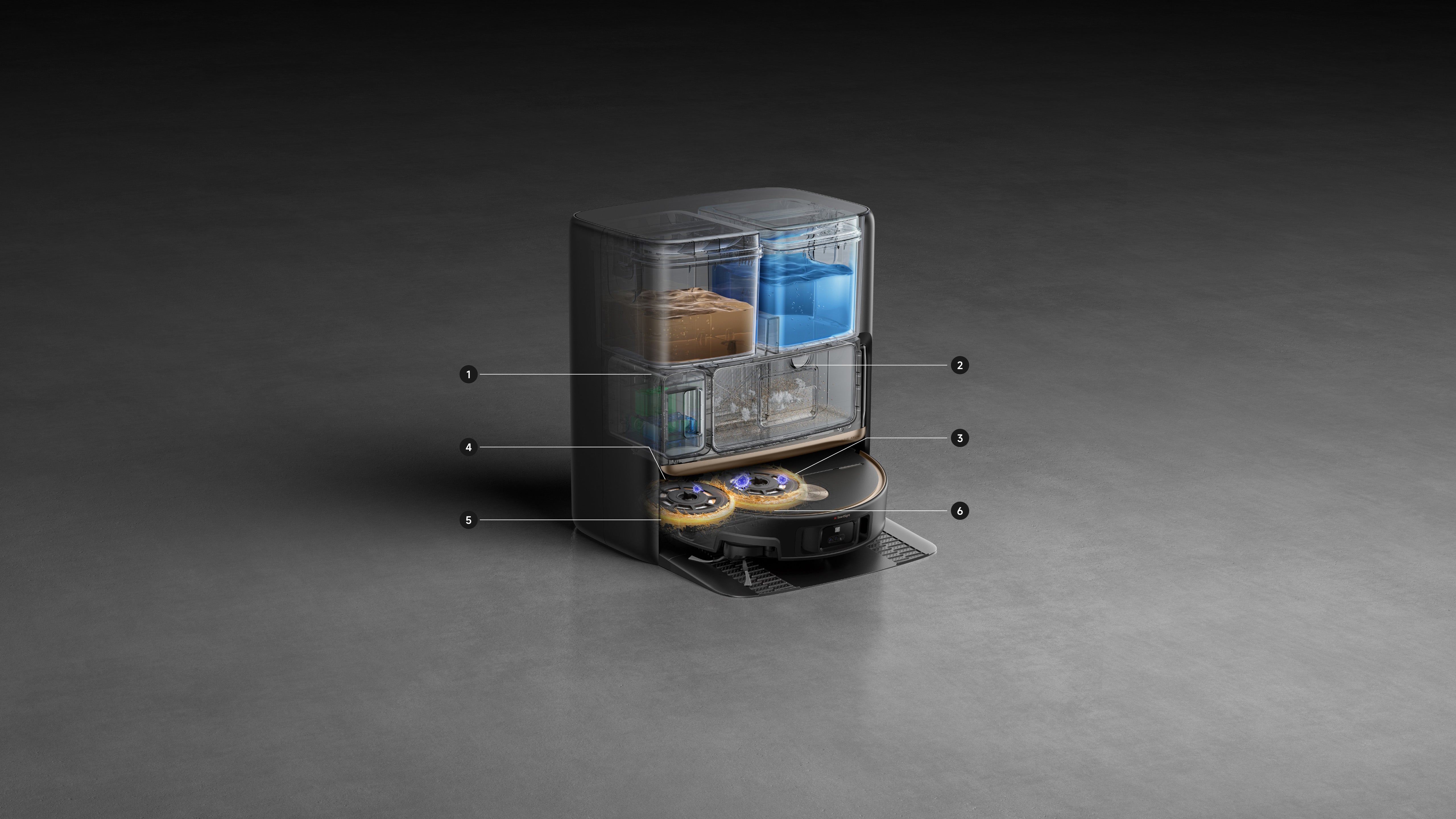 Robot aspirapolvere MOVA V70 Ultra Complete X Nero Nessun intervento manuale
