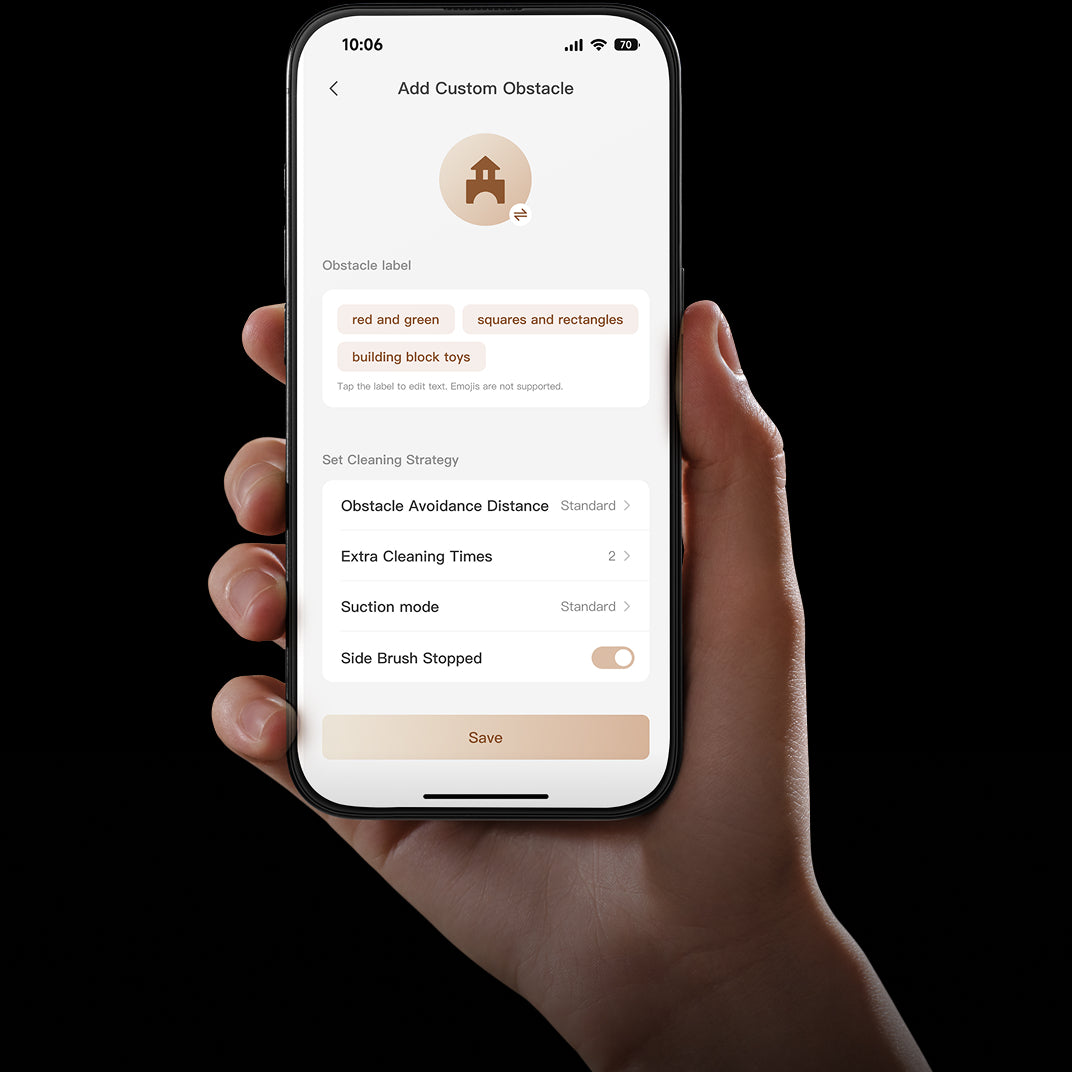Evitamento ostacoli tramite app